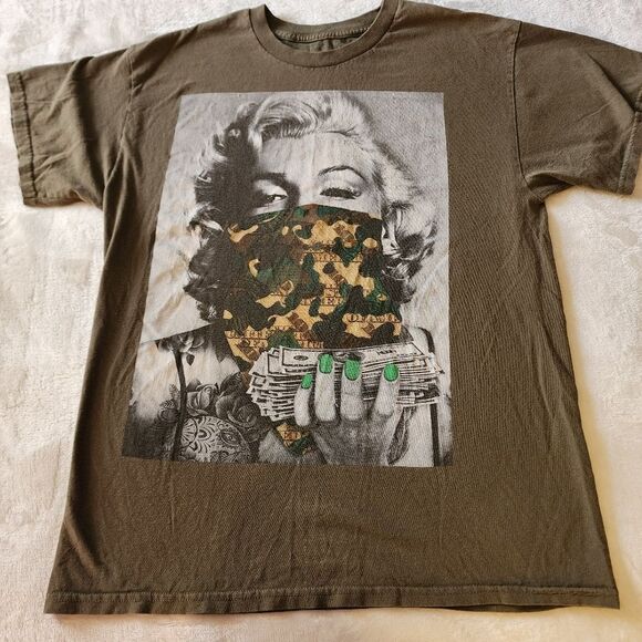 Popular Poison Size Large Green Tshirt With Marilyn Monroe Graphic - Picture 1 of 6
